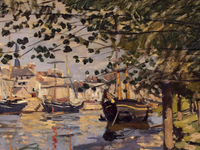 The Seine at Rouen by Claude Monet, horizontal tablet wallpaper