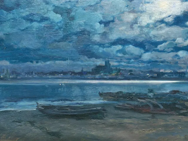 Nocturno by Eliseo Meifrén i Roig, horizontal tablet wallpaper