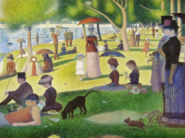 Sunday Agternoon on the Island of la Grande Jatte by Georges Seurat, horizontal tablet wallpaper