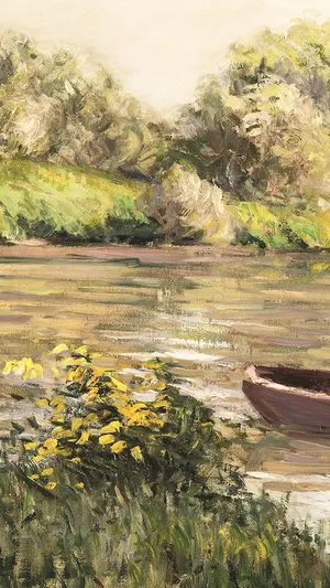 Boat near the Shore wallpaper