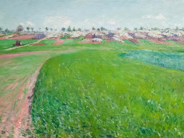 The Hill of Colombes by Gustave Caillebotte, horizontal tablet wallpaper