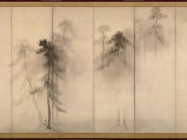 Pine Trees by Hasegawa Tōhaku, horizontal tablet wallpaper