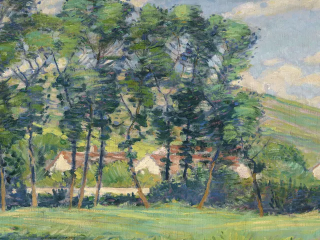 Red Rooffs by Joseph Rodefer Decamp, horizontal tablet wallpaper