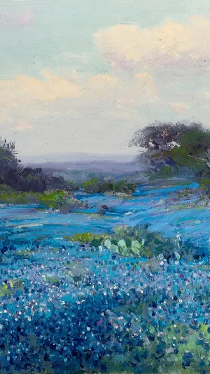 Blue Bonnets at Late Afternoon wallpaper