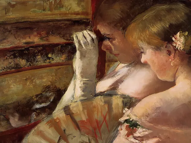 At the Theater by Mary Cassat, horizontal tablet wallpaper
