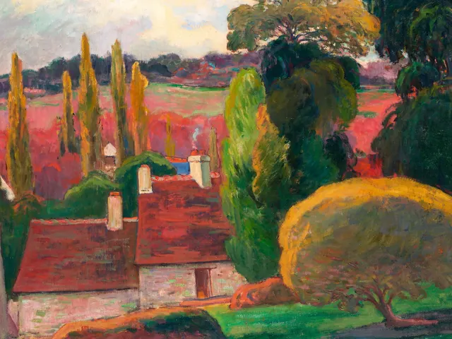 A Farm in Brittany by Paul Gauguin, horizontal tablet wallpaper