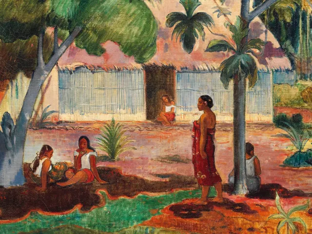 The Large Tree by Paul Gauguin, horizontal tablet wallpaper