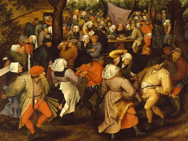 Peasant Wedding Dance by Pieter Brueghel the Younger, horizontal tablet wallpaper