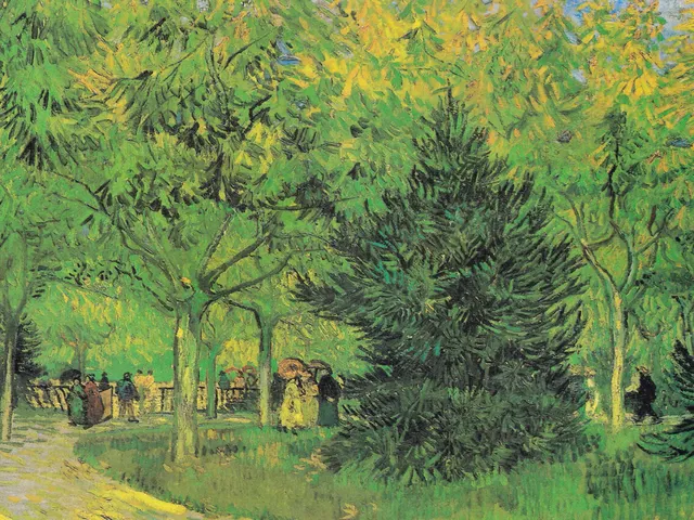A Lane in the Public Garden at Arles by Vincent van Gogh, horizontal tablet wallpaper