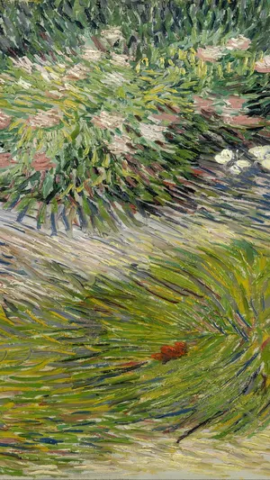 Grass and Butterflies Van Gogh wallpaper