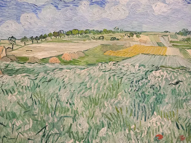 Plain near Auvers by Vincent van Gogh, horizontal tablet wallpaper