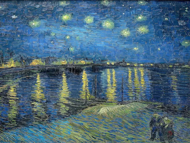 Starry Night Over by Vincent van Gogh, horizontal tablet wallpaper