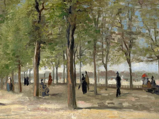 Terrace in Luxembourg Gardens Van Gogh by Vincent van Gogh, horizontal tablet wallpaper
