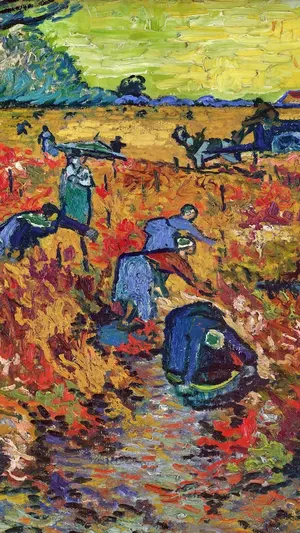 The Red Vineyard at Arles wallpaper