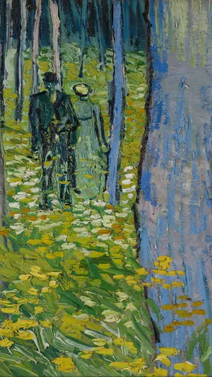 Undergrowth with two Figures Van Gogh wallpaper