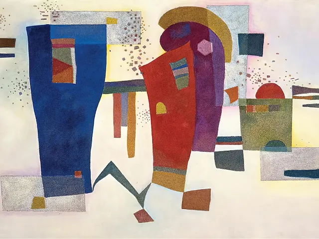 Accompanied Contrast by Wassily Kandinsky, horizontal tablet wallpaper