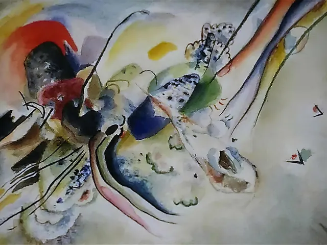 Composition by Wassily Kandinsky, horizontal tablet wallpaper
