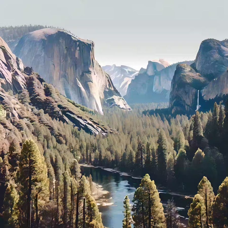 Yosemite I Mountain Landscape Home